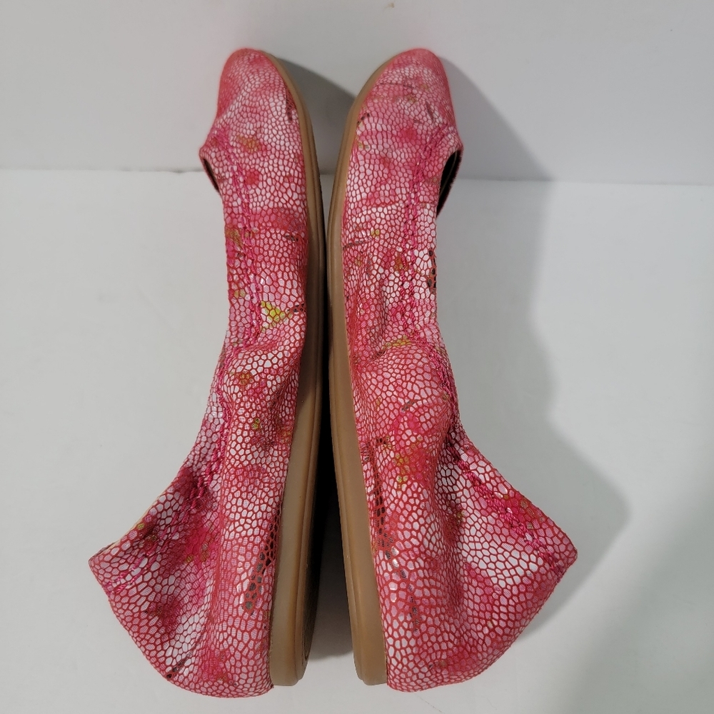 Hush Puppies WIDE Red/White Ballet Flat Women Sz 9 Leather Barbiecore EUC - Picture 4 of 9
